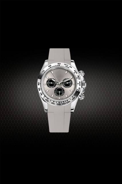 Rubber Strap For Rolex Daytona 116509 White Gold