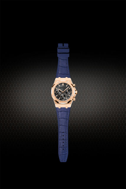 The Simulated Alligator Lines Rubber Strap For AP Royal Oak 41mm Chronograph