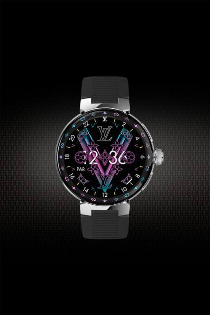 Rubber strap for LV Tambour Horizon Light Up Connected Watch