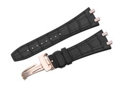 【100% Rubber strap】The Simulated Alligator Lines Rubber Strap For AP Royal Oak 41mm Steel Bracelt Models