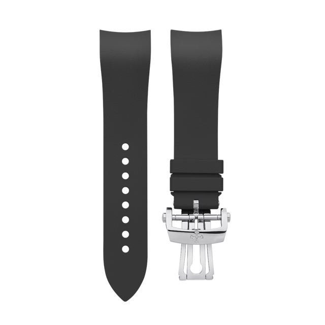 (Curved End) Rubber Strap For Fifty Fathoms Ceramic ref.5000 43mm