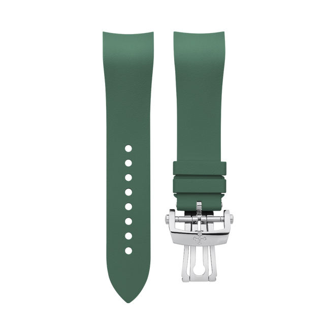 (Curved End) Rubber Strap For Fifty Fathoms Ceramic ref.5015 5085 45mm