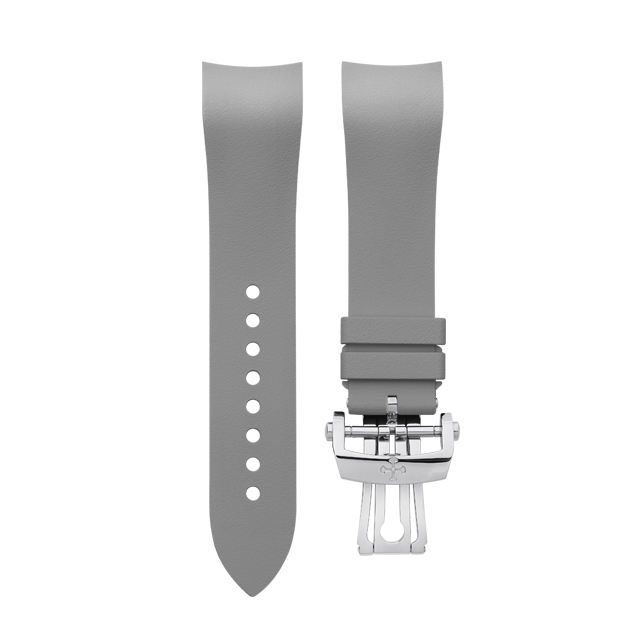 (Curved End) Rubber Strap For Fifty Fathoms Ceramic ref.5000 43mm