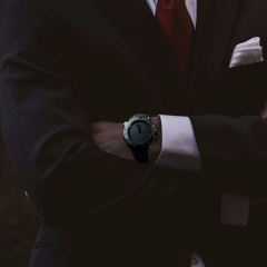 Rubber strap for Omega Seamaster 300 Black Ceramic 43.5mm