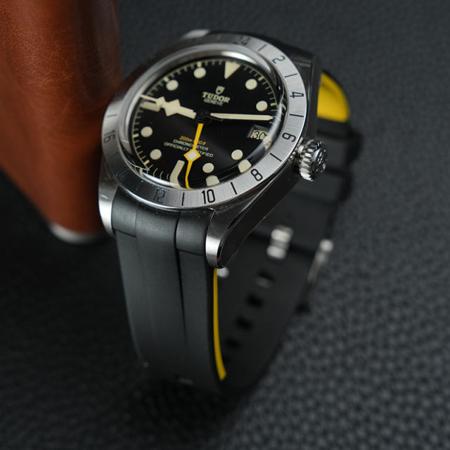 Rubber strap for Tudor Black Bay Pro M79470 39mm Tang Buckle