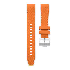 Rubber Strap For Rolex Daytona 116509 White Gold Tang Buckle