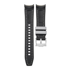 Rubber Strap For Rolex Daytona 116509 White Gold Tang Buckle
