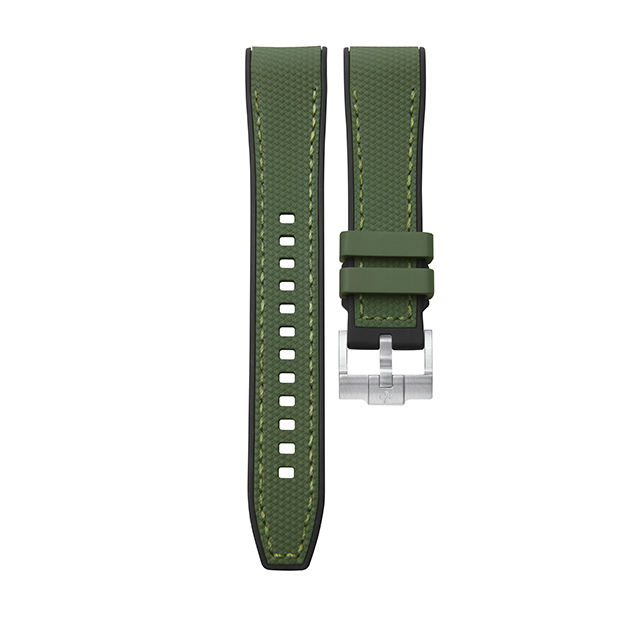 Rubber Strap For Rolex Daytona 116509 White Gold Tang Buckle