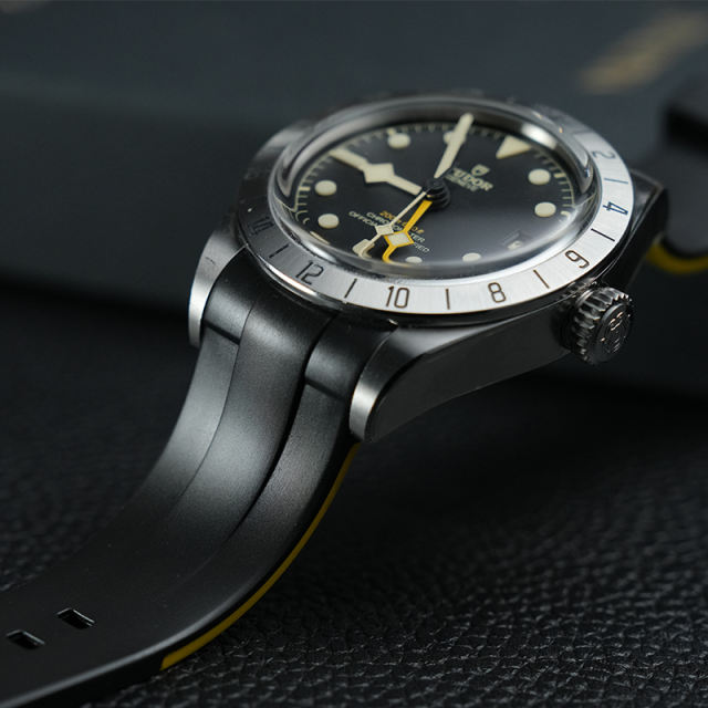 Rubber strap for Tudor Black Bay Pro M79470 39mm Tang Buckle