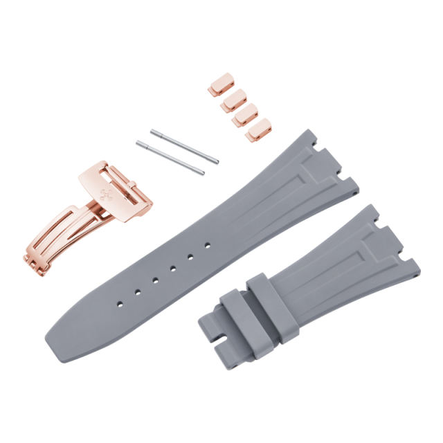 Upgrade Version (H Design) - Rubber Strap For Royal Oak 41mm Steel Bracelet Models 15400.15500.15510.26239.26331.26240