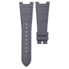 【100% Rubber Strap】Imitated Alligator Lines Rubber Strap For Patek Philippe 5712 RG. WG