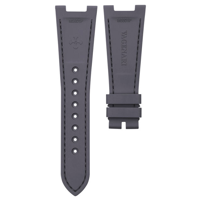 【100% Rubber Strap】Imitated Alligator Lines Rubber Strap For Patek Philippe 5712 RG. WG