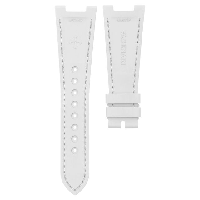 【100% Rubber Strap】Imitated Alligator Lines Rubber Strap For Patek Philippe 5712 RG. WG