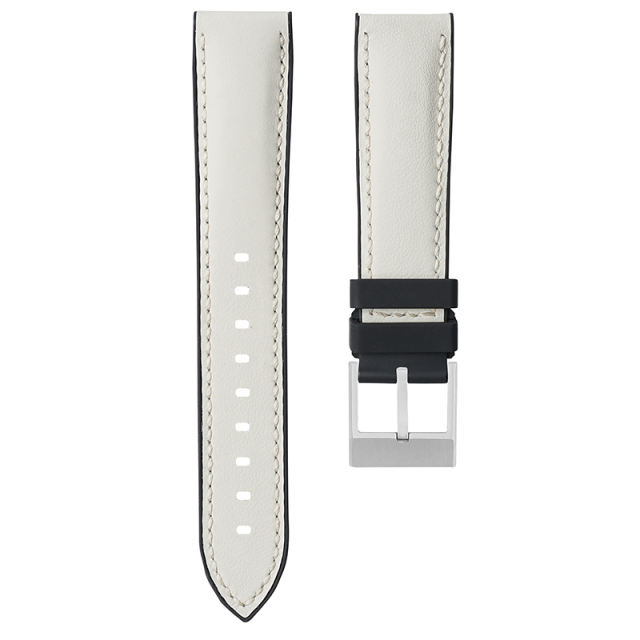 Rubber Strap For All Watches Premium Napa Leather Strap and Rubber