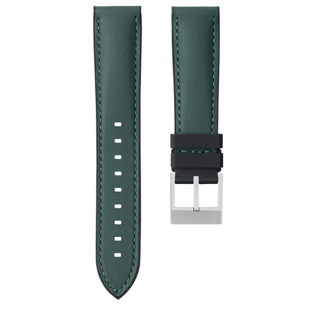 Rubber Strap For All Watches Premium Napa Leather Strap and Rubber