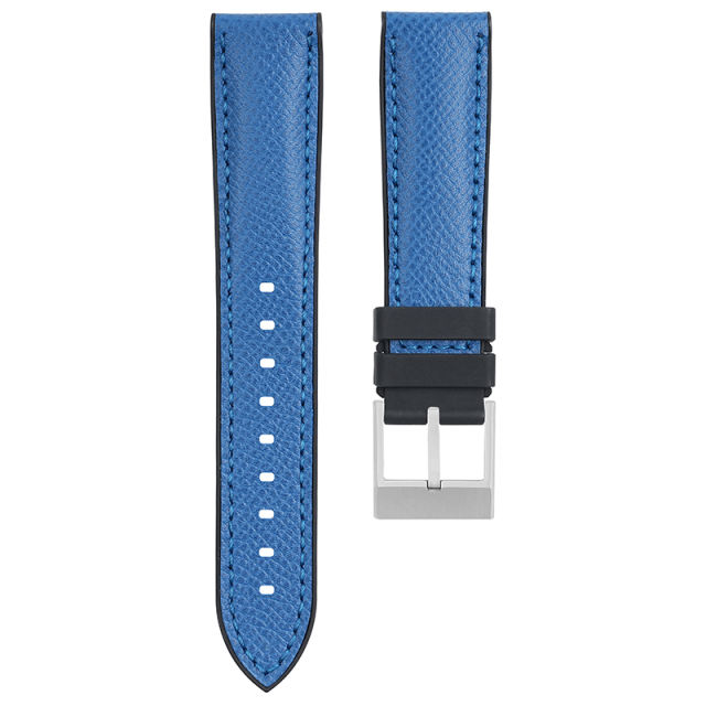 Rubber Strap For All Watches Premium Epsom Leather Strap and Rubber