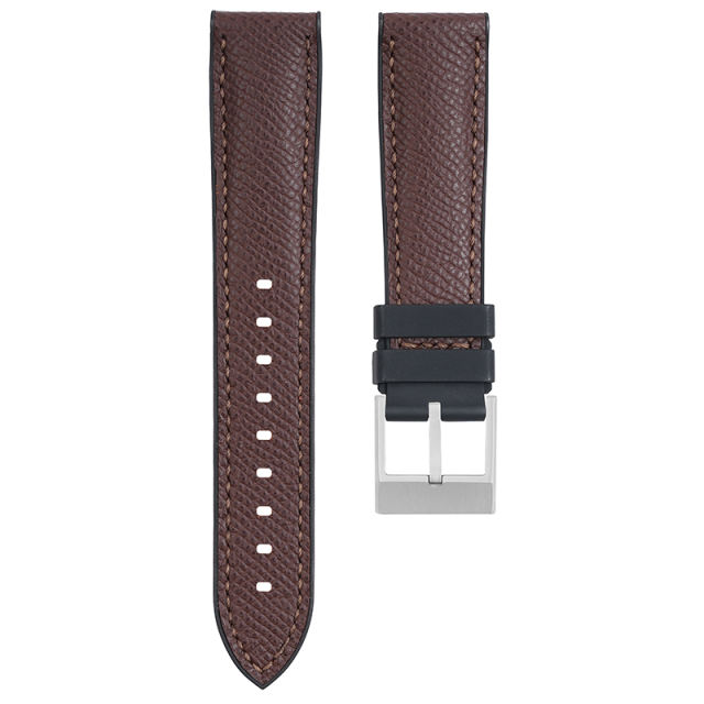 Rubber Strap For All Watches Premium Epsom Leather Strap and Rubber