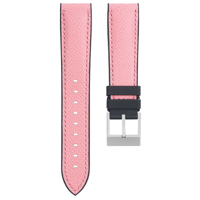 Rubber Strap For All Watches Premium Epsom Leather Strap and Rubber