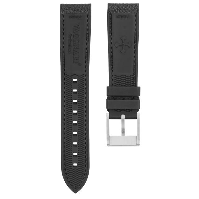 Rubber Strap For All Watches Premium Epsom Leather Strap and Rubber