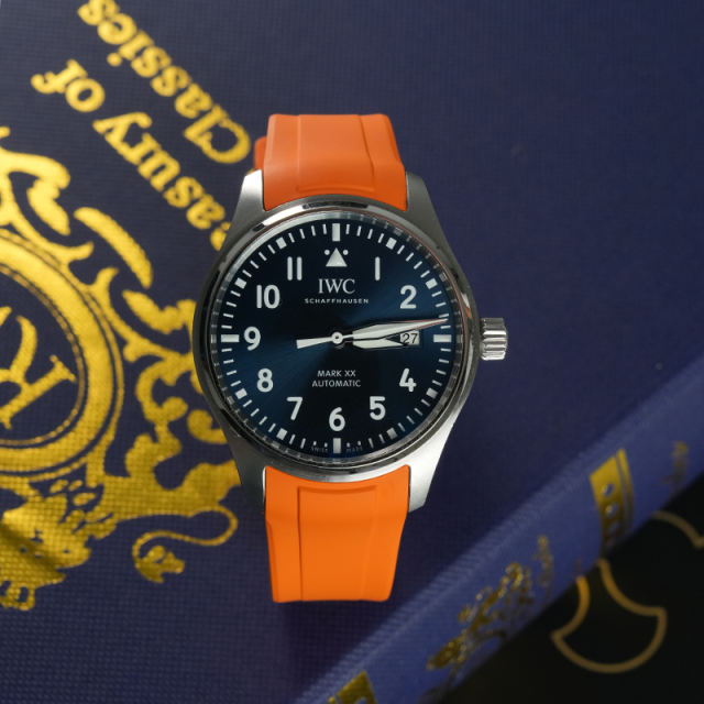 Rubber strap for IWC Mark XX Tang Buckle