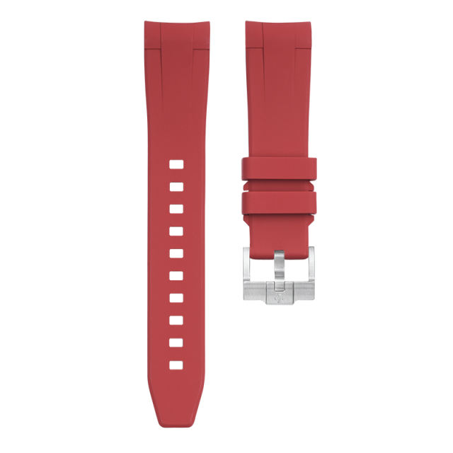 (Curve End)The Rubber strap for Rolex Yacht-Master 37mm 268622 Tang buckle