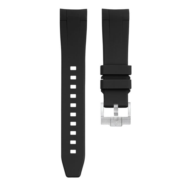 (Curve End)The Rubber strap for Rolex Yacht-Master 37mm 268622 Tang buckle