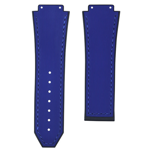 Line pattern Rubber strap for Hublot Classic Fusion Chronograph TItanium 42/45mm