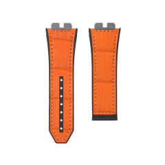 Alligator Rubber Strap For Bigbang Unico Chronograph 411. 414 45mm