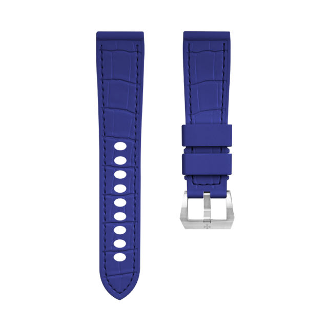【100% Rubber】The Imitate alligator patterns Rubber Strap For Panerai Luminor 40mm 42mm