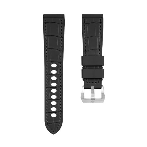 【100% Rubber】The Imitate alligator patterns Rubber Strap For Panerai Luminor 40mm 42mm