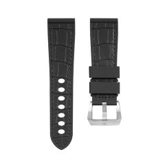 The Imitate alligator patterns Rubber Strap For Panerai Luminor 44mm