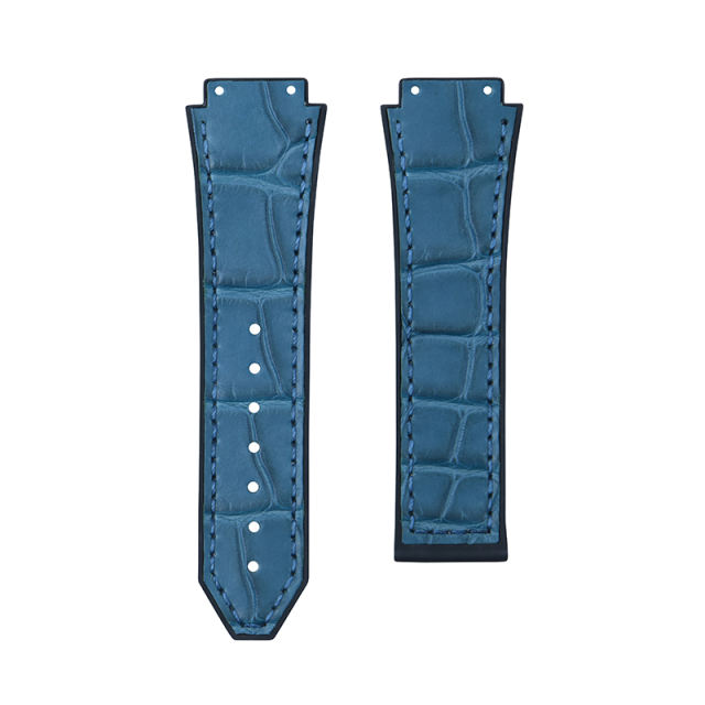 Alligator/ Rubber strap for Hublot Classic Fusion Chronograph TItanium 42/45mm