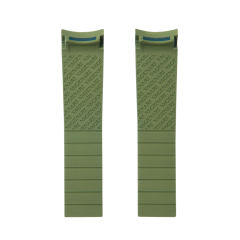 Rubber Strap For Longines HydroConquest 41/43mm Two Tone With Folding Buckle