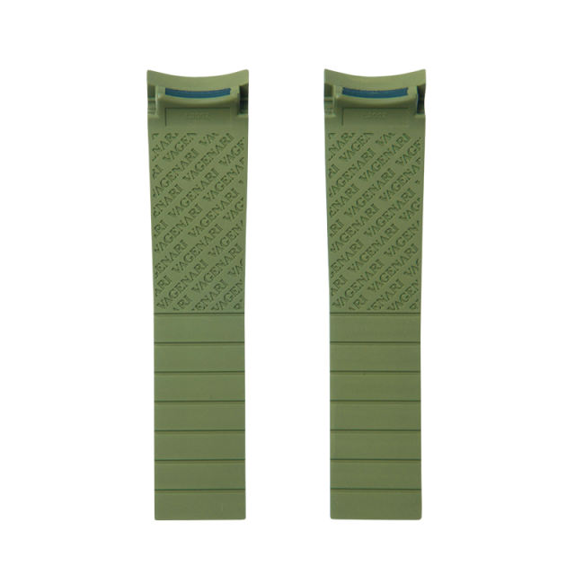 Rubber Strap For Longines HydroConquest 41/43mm Two Tone With Folding Buckle