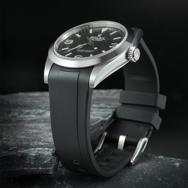 Rubber strap for Rolex Explorer 40mm 224270 Tang Buckle