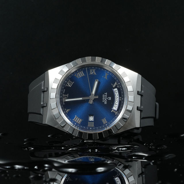 Rubber strap for Tudor Royal M28600 41MM Tang bukle