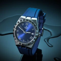 Rubber strap for Tudor Royal M28500 38mm Tang bukle
