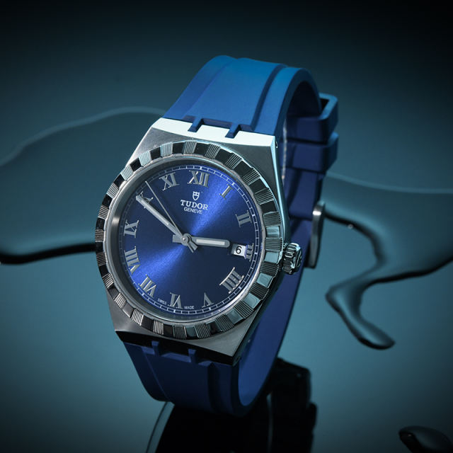 Rubber strap for Tudor Royal M28500 38mm Tang bukle