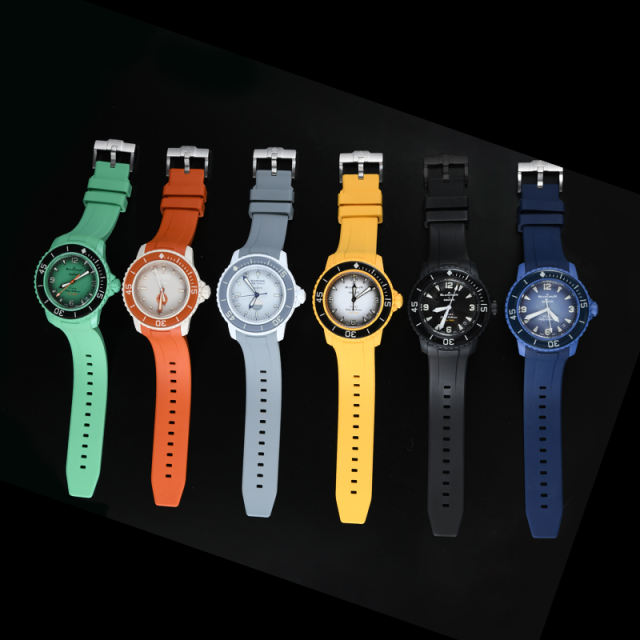 Rubber strap for BlancpainXSwatch 42.3mm