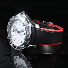 Two Tone Rubber strap for Omega seamaster 300m 42mm date at 6:00