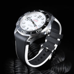 Two Tone Rubber strap for Omega seamaster 300m 42mm date at 6:00