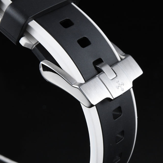 Two Tone Rubber strap for Omega seamaster 300m 42mm date at 6:00