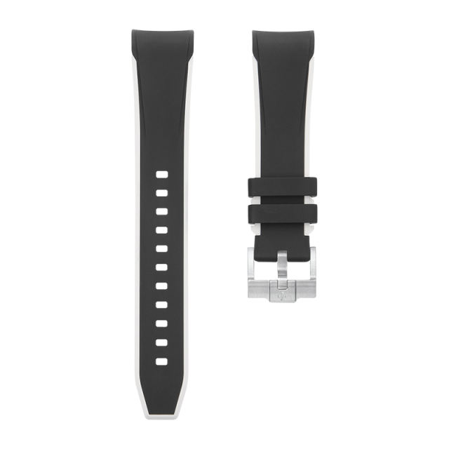 Two Tone Rubber strap for Omega seamaster 300m 42mm date at 6:00