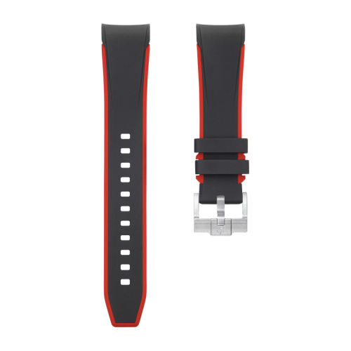 Two Tone Rubber strap for Omega seamaster 300m 42mm date at 6:00