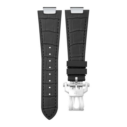 【100% Rubber Strap】Imitated Alligator Lines Rubber Strap For Patek Philippe 5821 Steel BRACELET MODELS INCLUDING ENDLINKS
