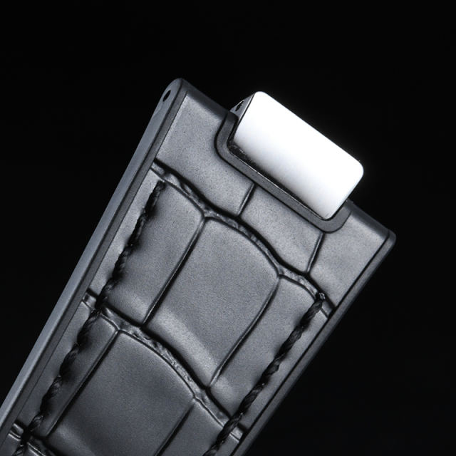 【100% Rubber Strap】Imitated Alligator Lines Rubber Strap For Patek Philippe 5821 Steel BRACELET MODELS INCLUDING ENDLINKS