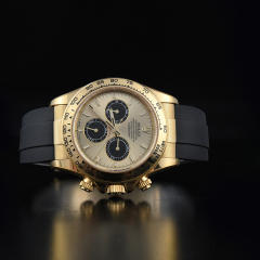 [Oysterflex Design+YG Endlinks]  The rubber strap for Rolex daytona 126508 with 22K YG endlink and rubber strap