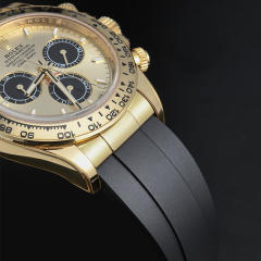 [Oysterflex Design+YG Endlinks]  The rubber strap for Rolex daytona 126508 with 22K YG endlink and rubber strap