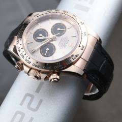 Rubber strap for Rolex daytona 126505 with 18k RG endlink and rubber strap
