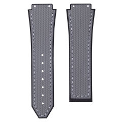 Grid Pattern Rubber strap for Hublot Classic Fusion Chronograph TItanium 44mm 525